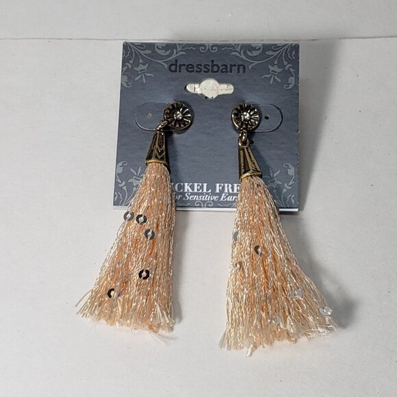 2/$30 Gold-tone Sparkling Crystal Fringed Tassel Post Drop Earrings - Jewelry - Picture 6 of 10